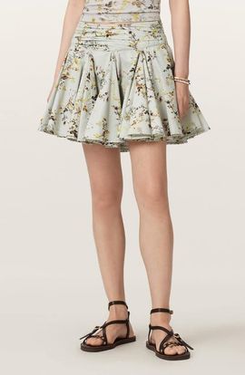 AllSaints AllSaints Floral Print Pleated Miniskirt