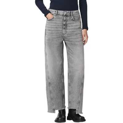 AllSaints AllSaints Fox High Waist Raw Hem Wide Leg Jeans