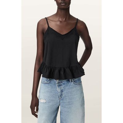 AllSaints AllSaints Georgia Lace Trim Peplum Camisole