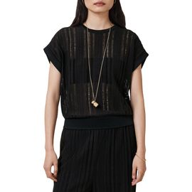 AllSaints AllSaints Giana Open Stitch Short Sleeve Sweater