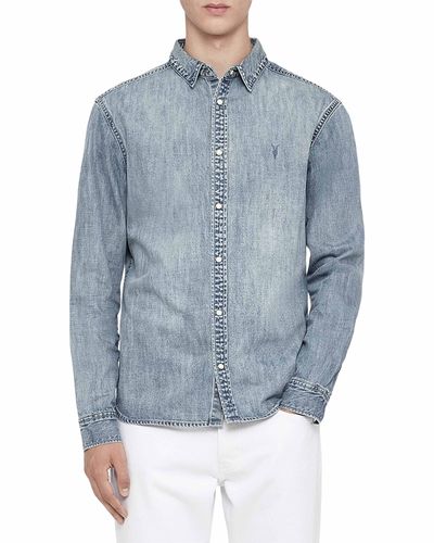 Allsaints Allsaints Gleason Casual Cotton Denim Shirt