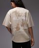 AllSaints AllSaints Guardian Amelie graphic logo T-shirt with back print in beige-Neutral - 1
