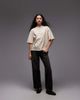 AllSaints AllSaints Guardian Amelie graphic logo T-shirt with back print in beige-Neutral - 2