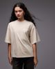 AllSaints AllSaints Guardian Amelie graphic logo T-shirt with back print in beige-Neutral - 3