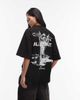 AllSaints AllSaints Guardian Amelie short sleeve graphic logo T-shirt with back print in black - 1