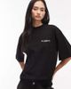 AllSaints AllSaints Guardian Amelie short sleeve graphic logo T-shirt with back print in black - 2