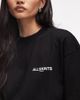 AllSaints AllSaints Guardian Amelie short sleeve graphic logo T-shirt with back print in black - 4