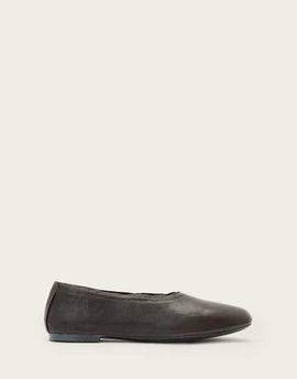 AllSaints AllSaints Hailee leather ballet flats in dark brown