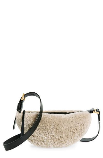 AllSaints AllSaints Half Moon Genuine Shearling Crossbody
