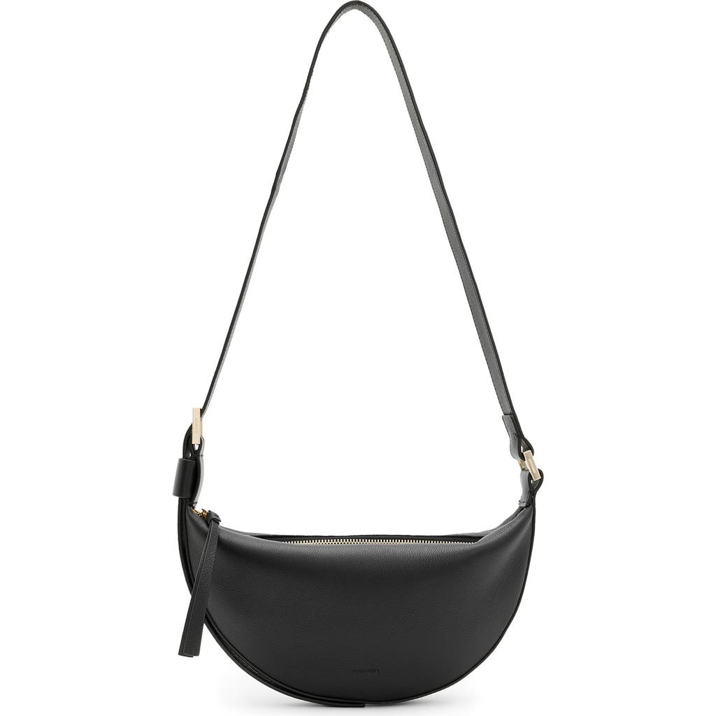 AllSaints AllSaints Half Moon Leather Crossbody Bag