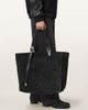 AllSaints AllSaints Haven leather suede tote in black - 3