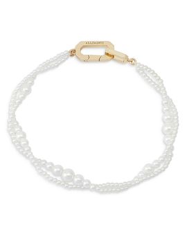 Allsaints Allsaints Hazel Imitation Pearl Double Strand Bracelet