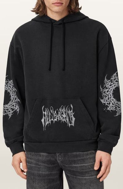 AllSaints AllSaints Helvette Graphic Hoodie