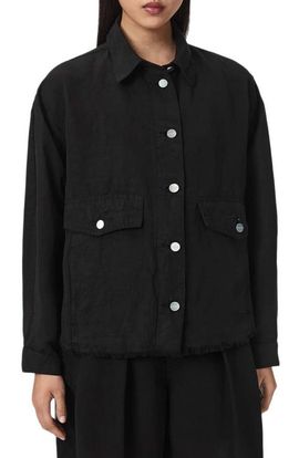 AllSaints AllSaints Hettie Linen Blend Shacket
