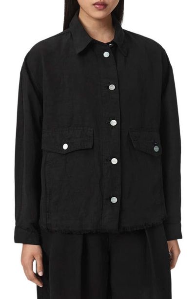 AllSaints AllSaints Hettie Linen Blend Shacket