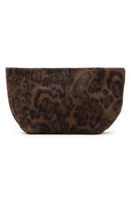 AllSaints AllSaints Hex Leopard Suede East/West Pouch