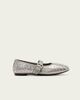 AllSaints Allsaints Holly stud ballet flats in silver-Gray - 3