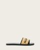 AllSaints AllSaints Hoxton textured one strap logo sandals in black/natural brown - 2