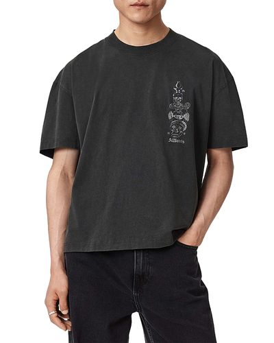 Allsaints Allsaints Ignis Tattoo Graphics Logo T-Shirt