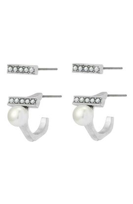 AllSaints AllSaints Imitation Pearl Bar Earrings