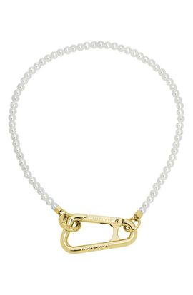 AllSaints AllSaints Imitation Pearl Carabiner Collar Necklace