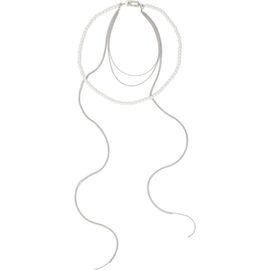 AllSaints AllSaints Imitation Pearl Mixed Chain Multi Strand Necklace