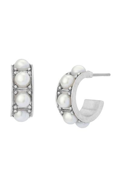 AllSaints AllSaints Imitation Pearl Small Huggie Earrings