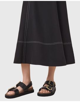 AllSaints AllSaints Isla leather sandals in black
