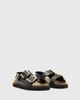 AllSaints AllSaints Isla leather sandals in black - 3