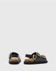 AllSaints AllSaints Isla leather sandals in black - 4