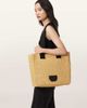 AllSaints AllSaints izzy raffia tote bag in natural-Neutral - 1