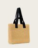 AllSaints AllSaints izzy raffia tote bag in natural-Neutral - 2