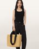 AllSaints AllSaints izzy raffia tote bag in natural-Neutral - 3