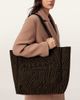 AllSaints Allsaints Izzy zebra tote bag in brown-Black - 4