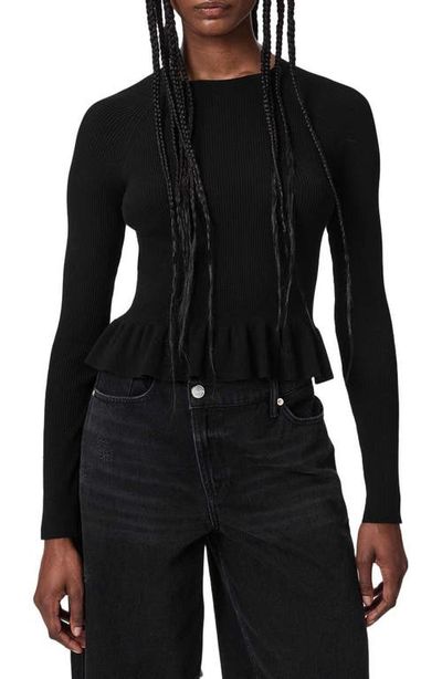 AllSaints AllSaints Jas Rib Knit Peplum Sweater