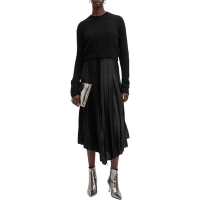 AllSaints AllSaints Jax Wool Blend Sweater & Pleated Sleeveless Dress