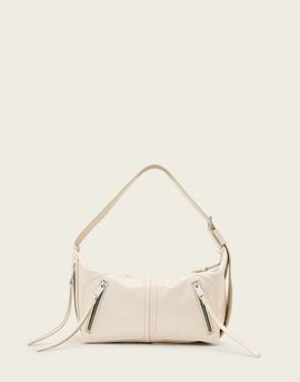 AllSaints AllSaints Jean Rey leather shoulder bag in off white