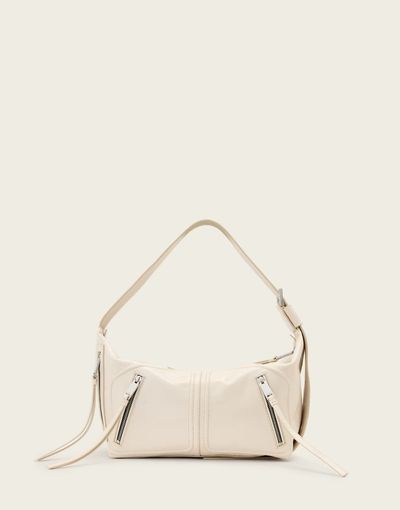 AllSaints AllSaints Jean Rey leather shoulder bag in off white