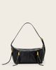 AllSaints AllSaints jean rey zip detail shoulder bag in black - 3