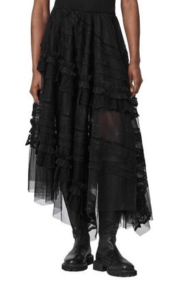AllSaints AllSaints Jen Ruffle Lace Midi Skirt