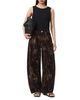 Allsaints Allsaints Jett Flock High Rise Barrel Jeans in Leppo Brown - 2
