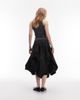 AllSaints AllSaints juniper dropped waist asymmetric volume midi skirt in black - 4