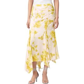 AllSaints AllSaints Kathy Satin Floral Midi Skirt