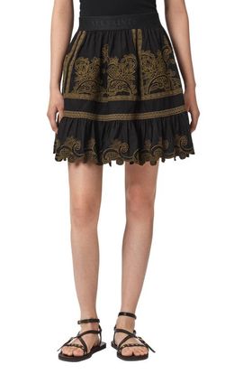 AllSaints AllSaints Katya Embroidered Cotton Miniskirt