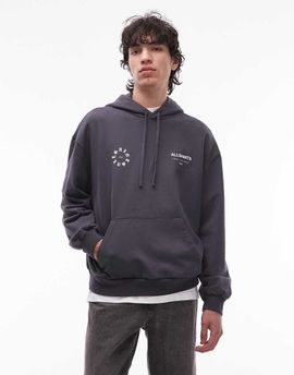 AllSaints Allsaints kindred hoodie in washed black