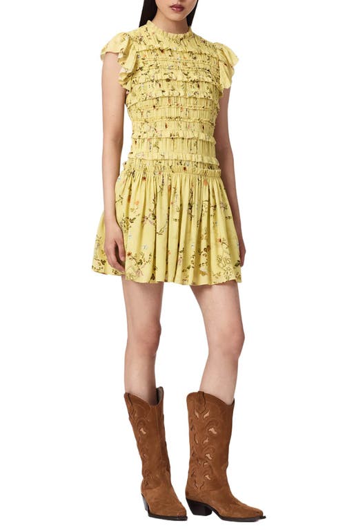 AllSaints AllSaints Lauren Floral Smock Bodice Minidress