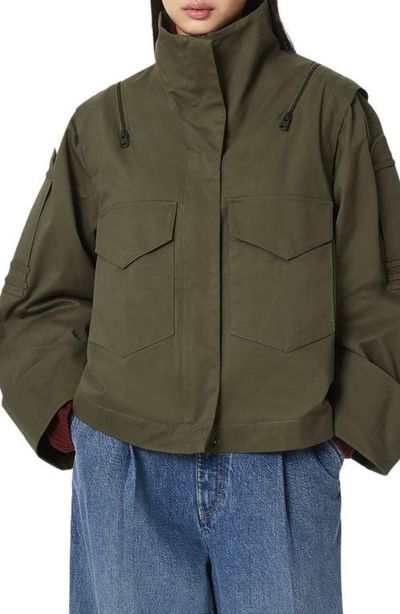 AllSaints AllSaints Leighton Cotton Blend Utility Jacket