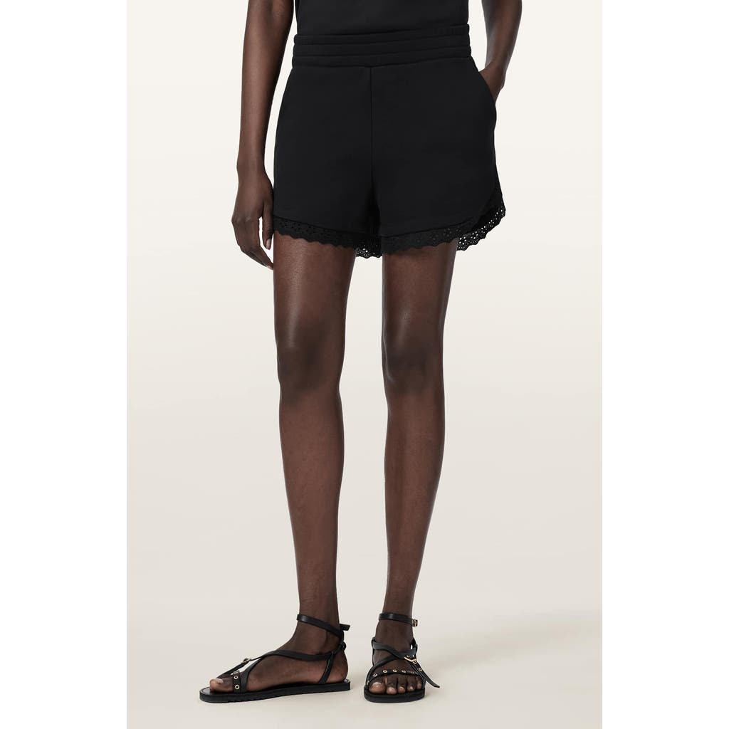 AllSaints AllSaints Lele Eyelet Trim Cotton Shorts