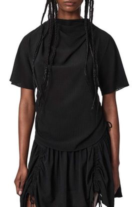 AllSaints AllSaints Leslie Check Side Tie Top