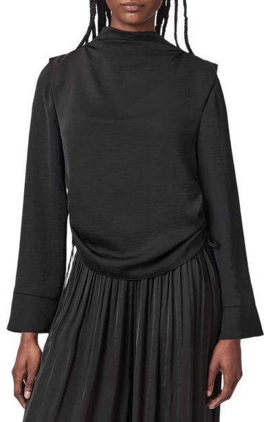 AllSaints AllSaints Leslie Cowl Neck Long Sleeve Top